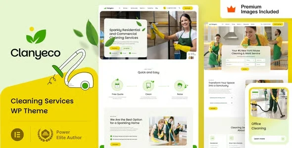 ClanyEco Cleaning Services WordPress Theme 24